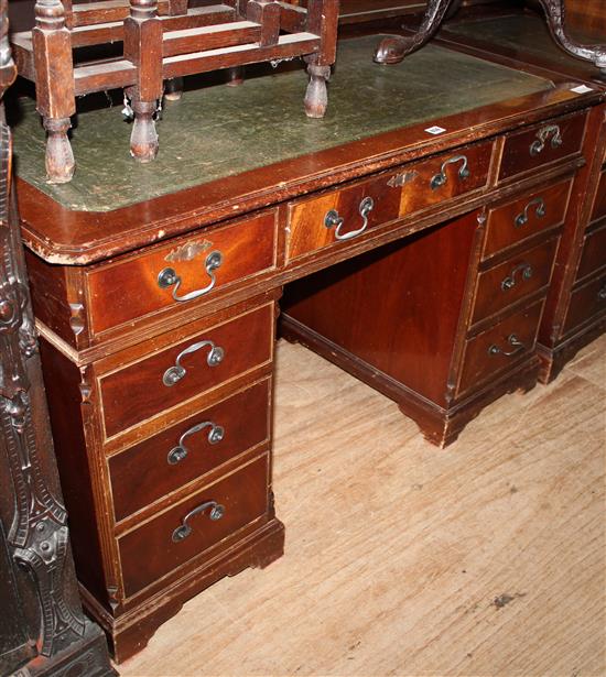 Pedestal desk & filing cabinet